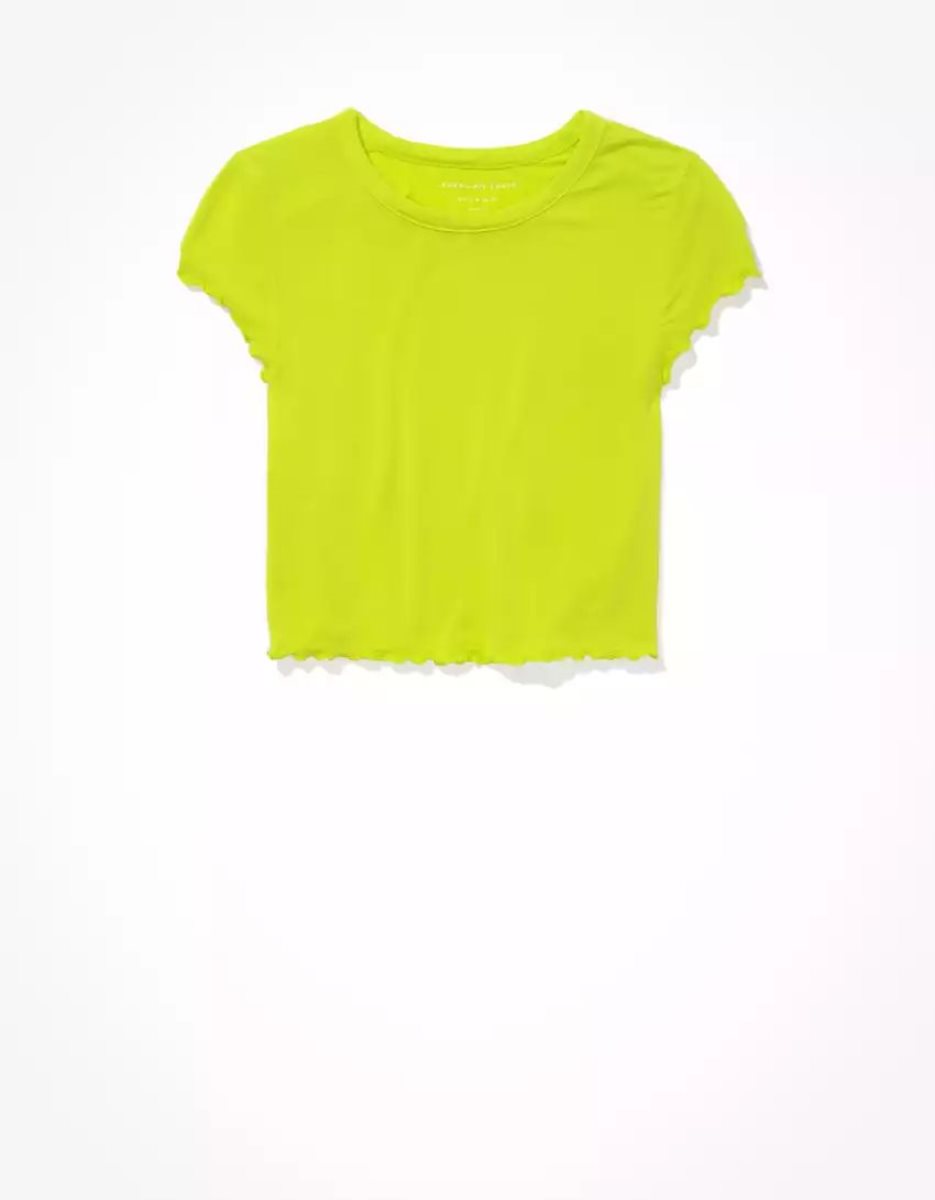 T Shirts American Eagle AE Cropped Soft & Sexy Tee Vert Clair Femme | XGG-45035745